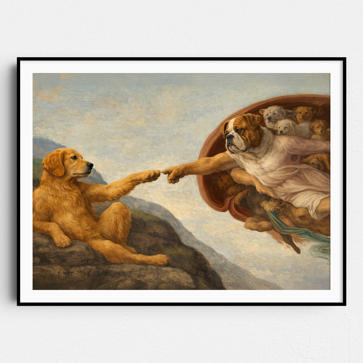 Creation of Adam, Dog Edition (Michelangelo)