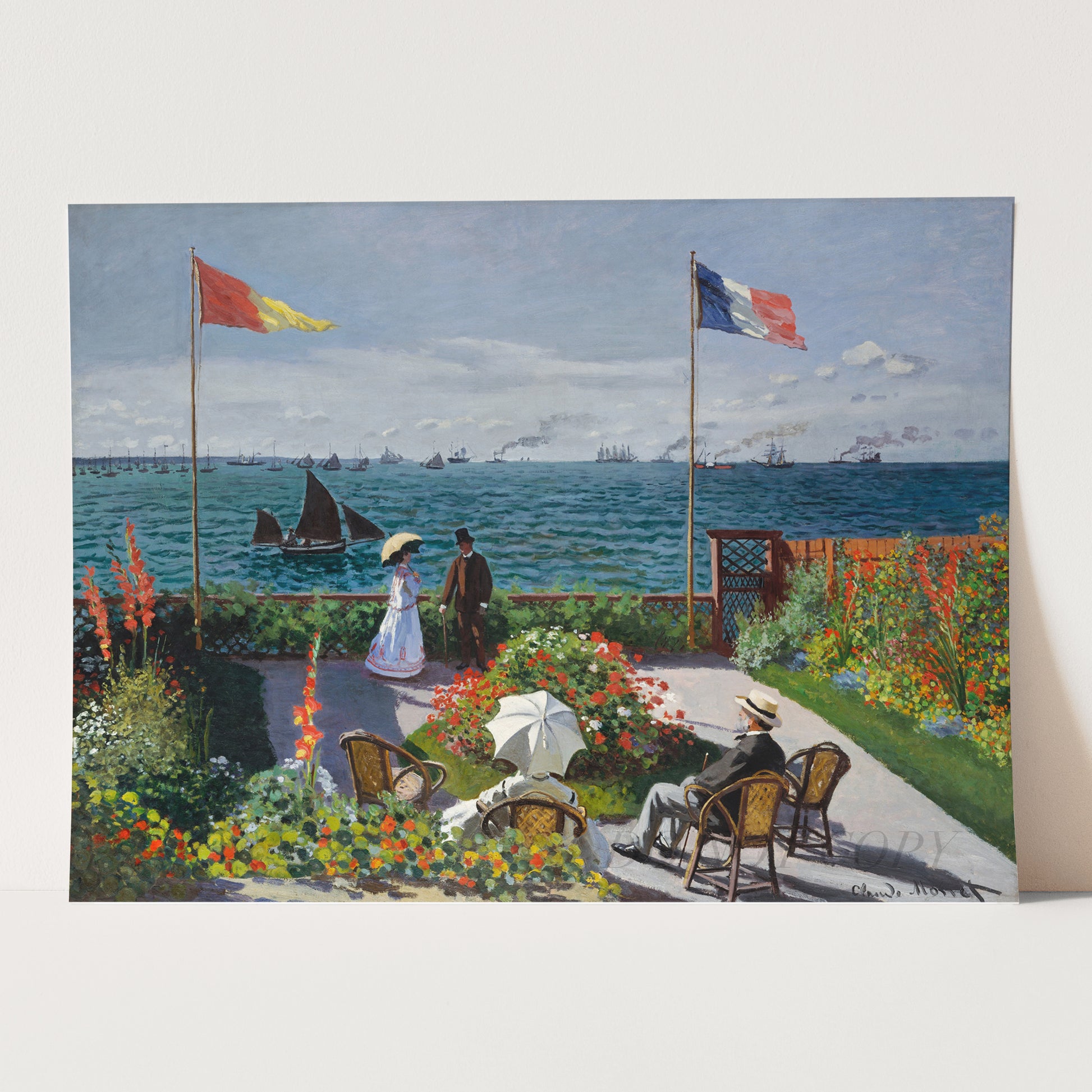 Capanna a Sainte-Adresse | Claude Monet | Stampa d'arte Capanna a Sainte-Adresse | Claude Monet | Stampa d'arte