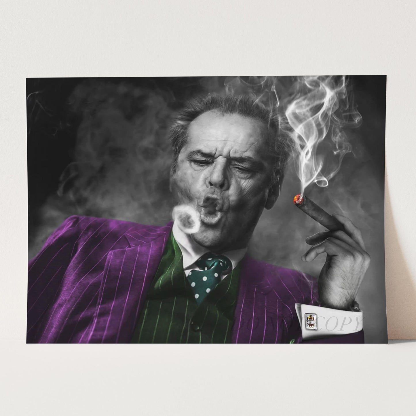 Jack Nicholson As The Joker Smoking A Cigar