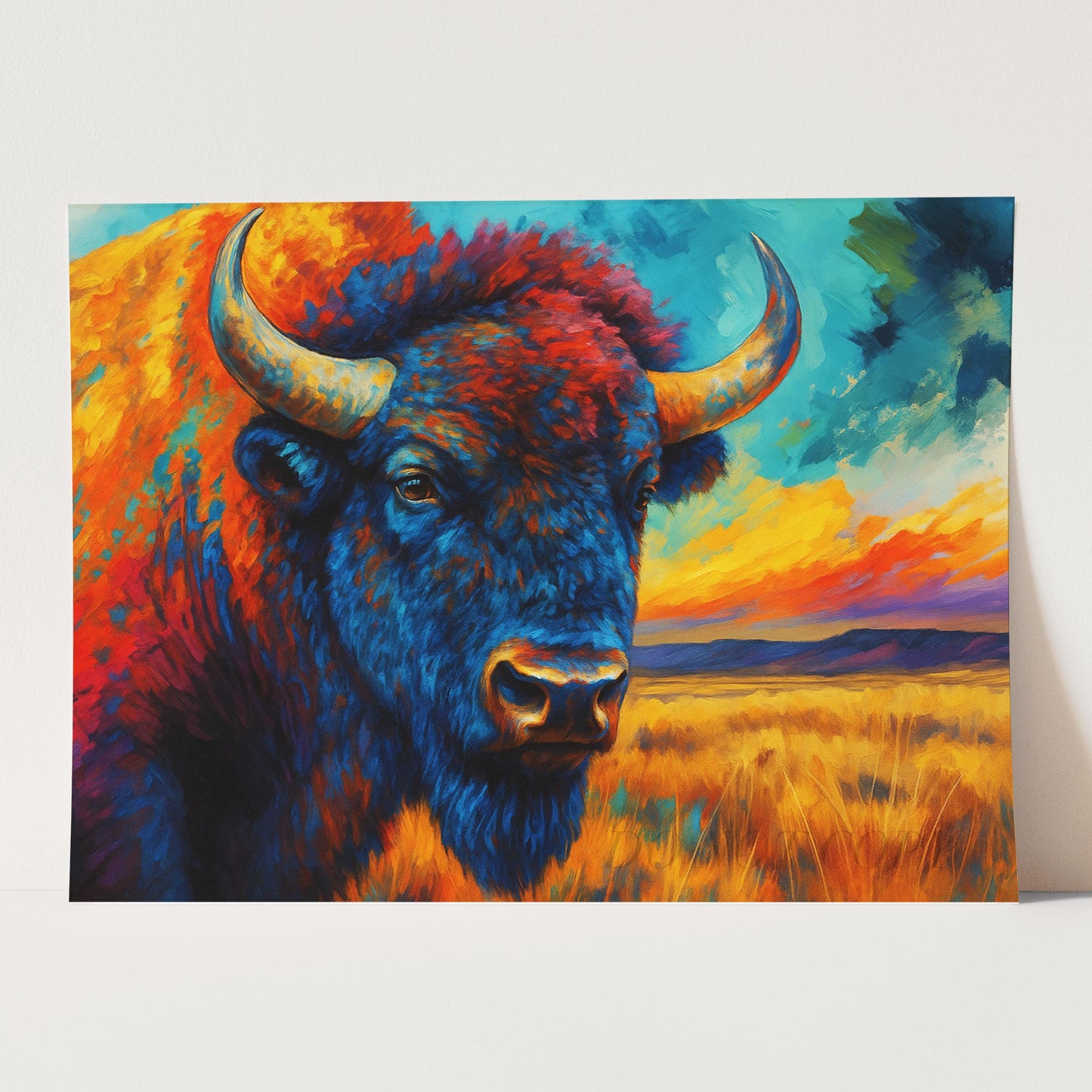 American Bison In The Desert