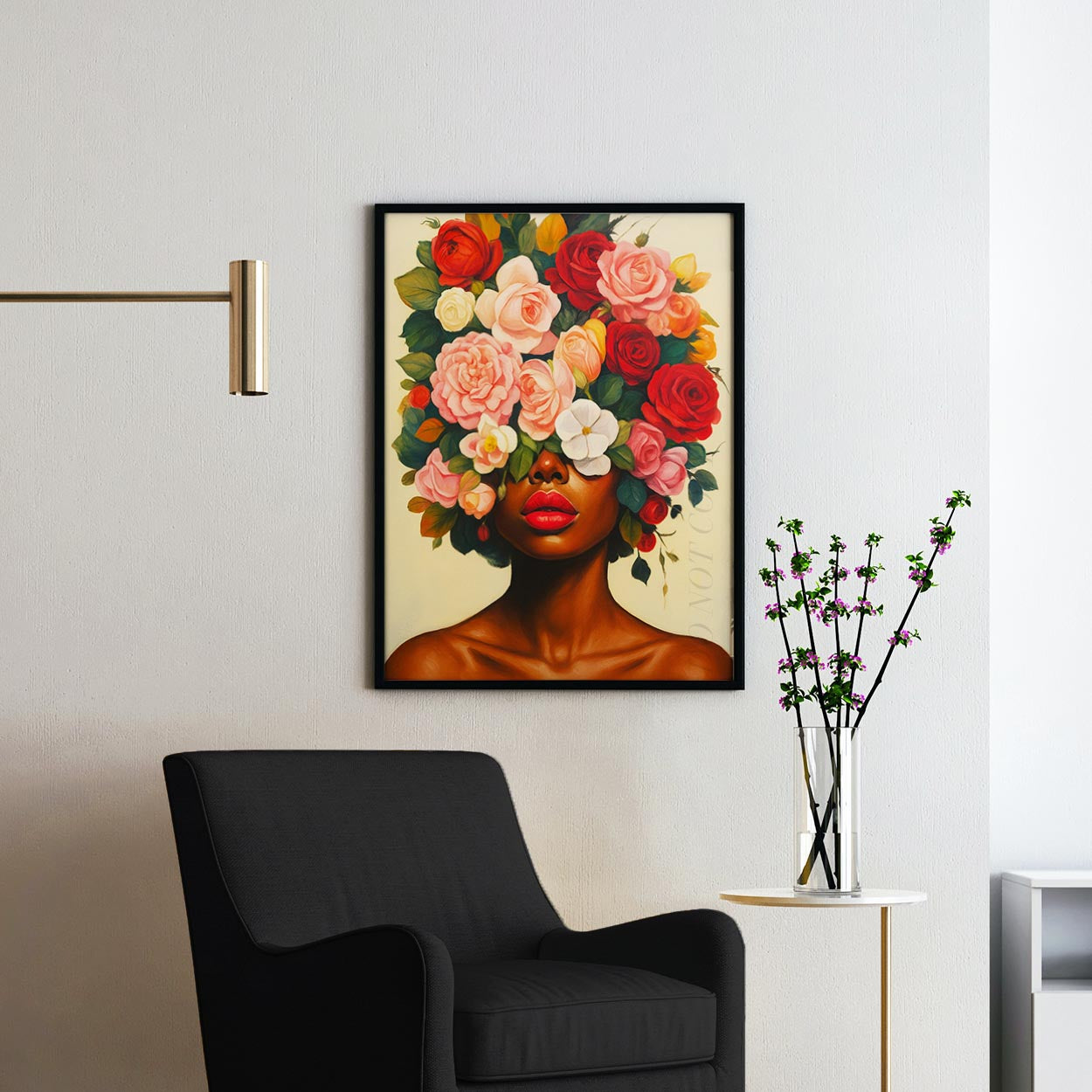 Flower Head African Woman