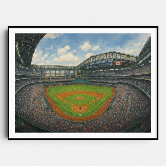 Globe Life Field Watercolor Painting