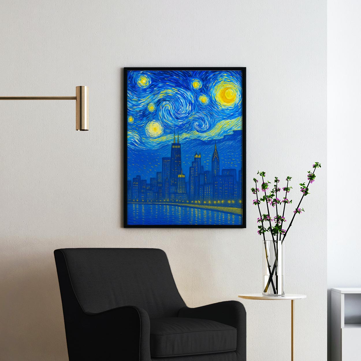 Chicago As Van Gogh Starry Night