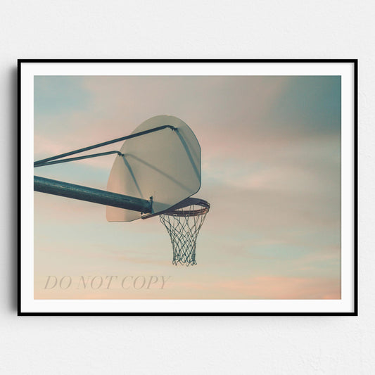 Basketball Net Sunset