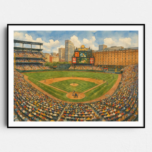 Oriole Park at Camden Yards Watercolor Painting