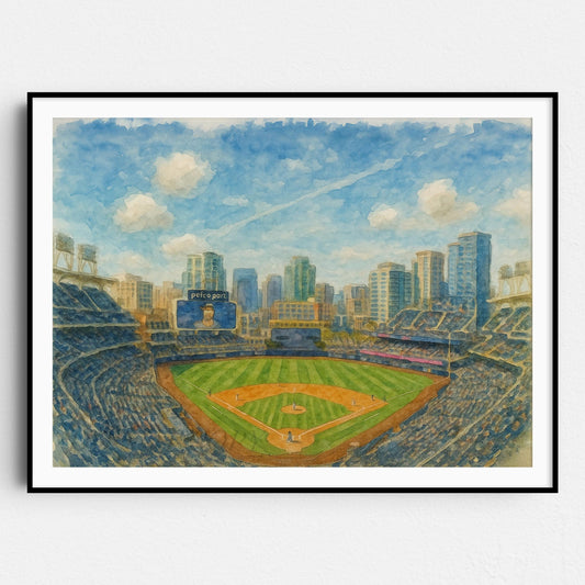 Petco Park Watercolor Painting