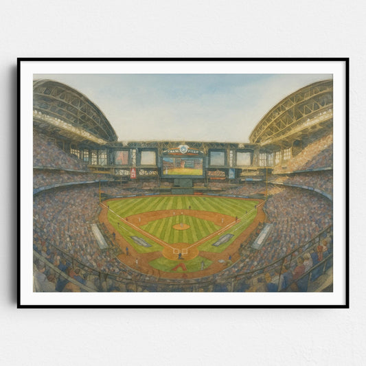 Chase Field Watercolor Painting