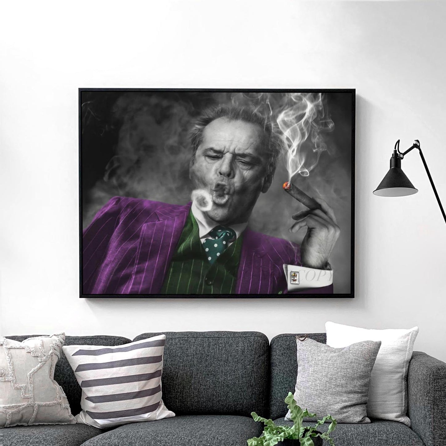 Jack Nicholson As The Joker Smoking A Cigar