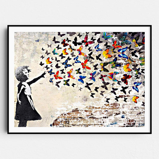 Banksy Butterfly Girl
