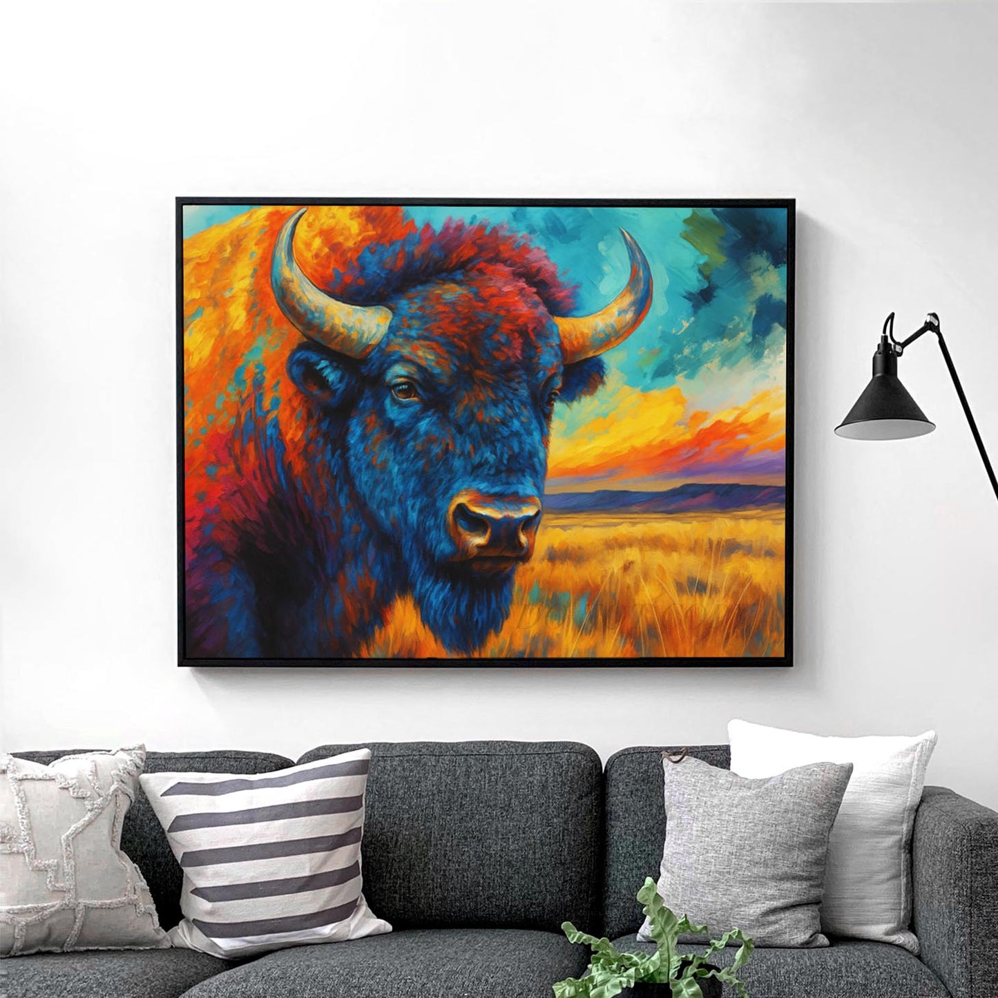 American Bison In The Desert