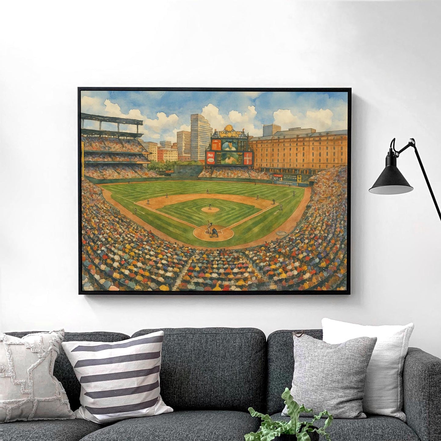Oriole Park at Camden Yards Watercolor Painting