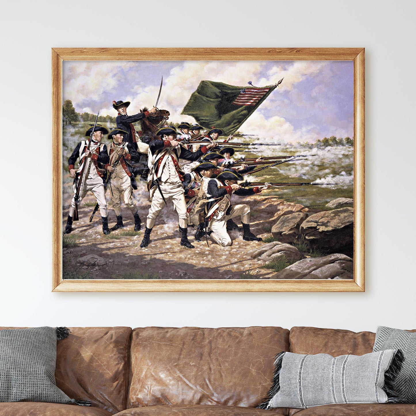 The Delaware Regiment At The Battle of Long Island by Domenick D'Andrea