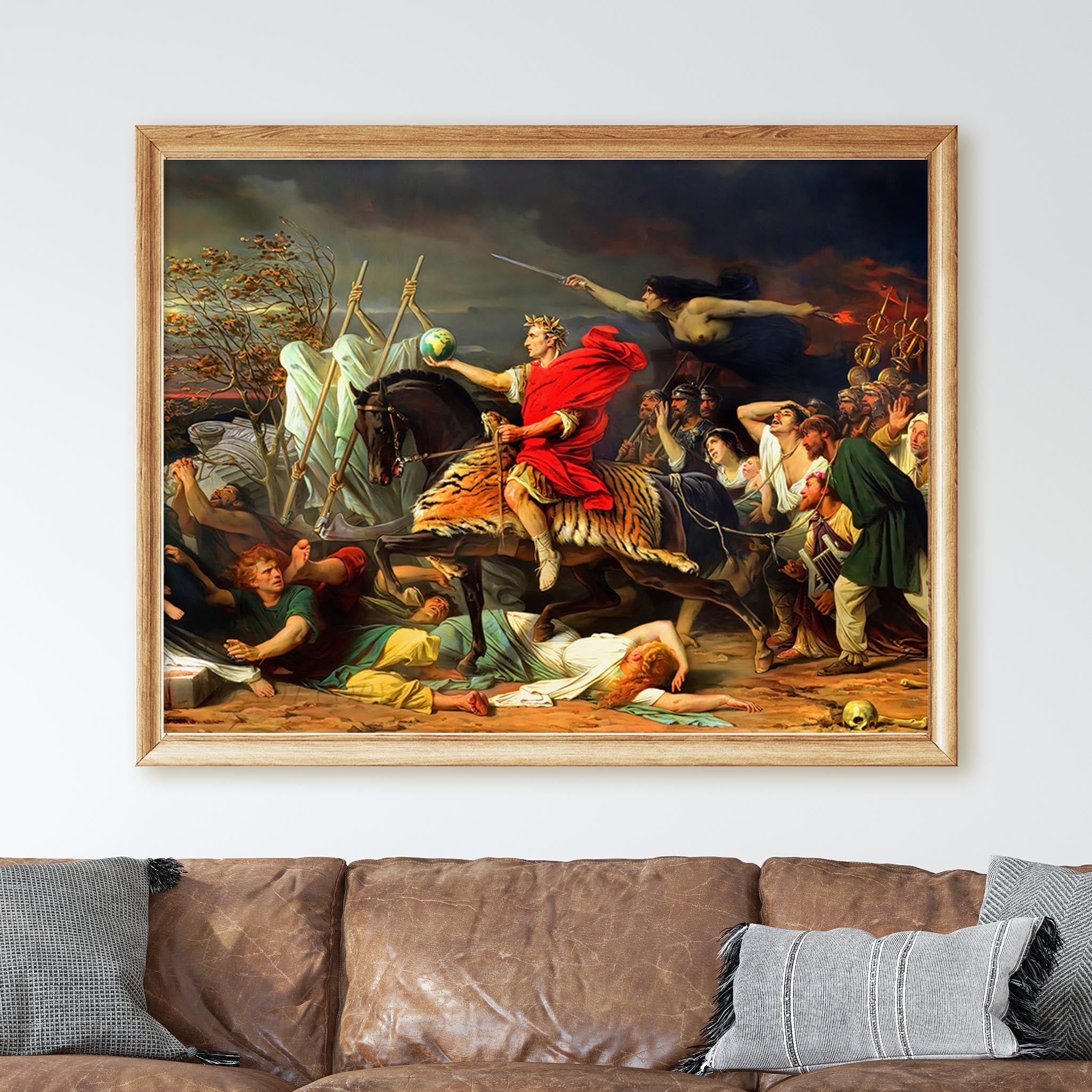 Caesar Crosses the Rubicon 1875 Adolphe Yvon Wall Art Poster