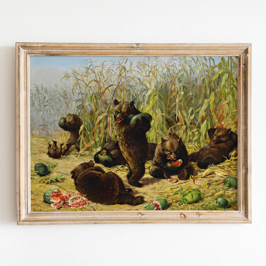 Plundering The Watermelon Patch by William Holbrook Beard