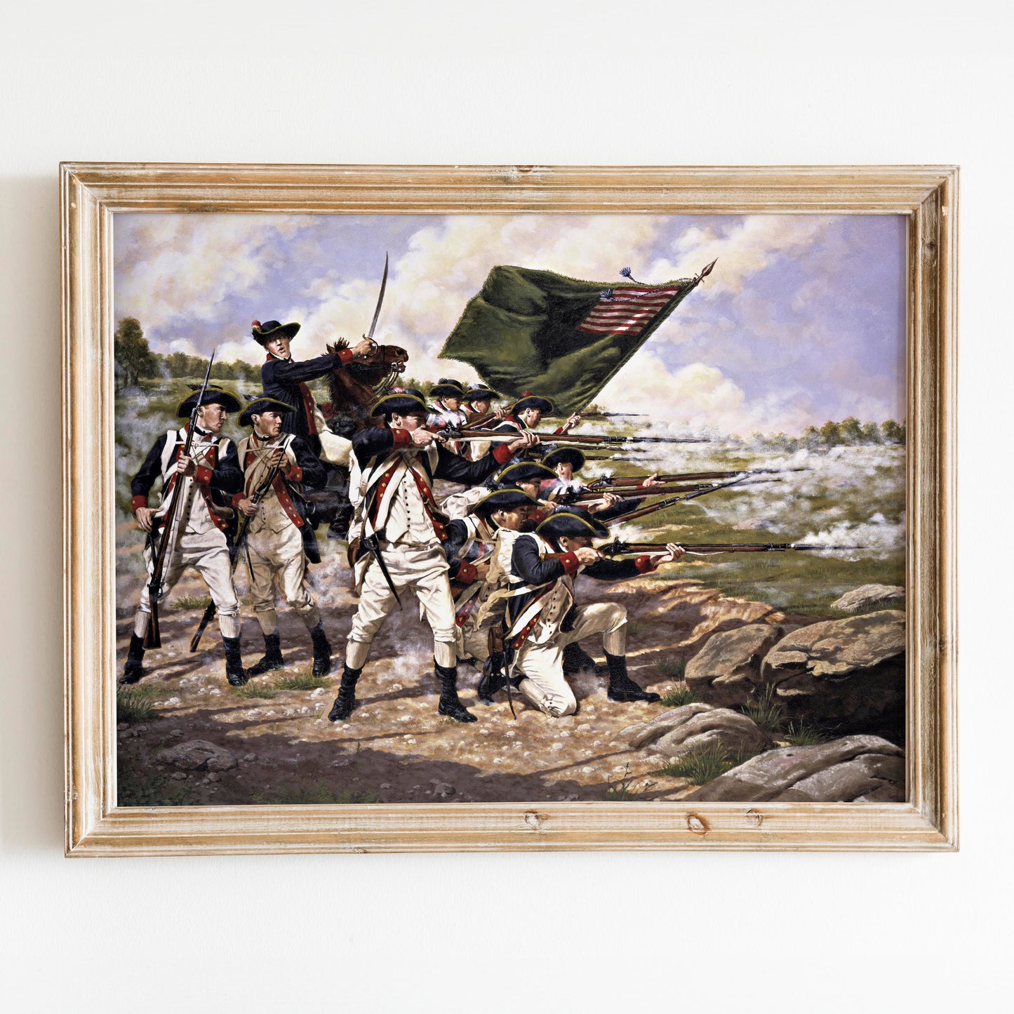 The Delaware Regiment At The Battle of Long Island by Domenick D'Andrea