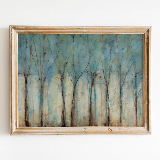 Blue Forest Abstract Trees