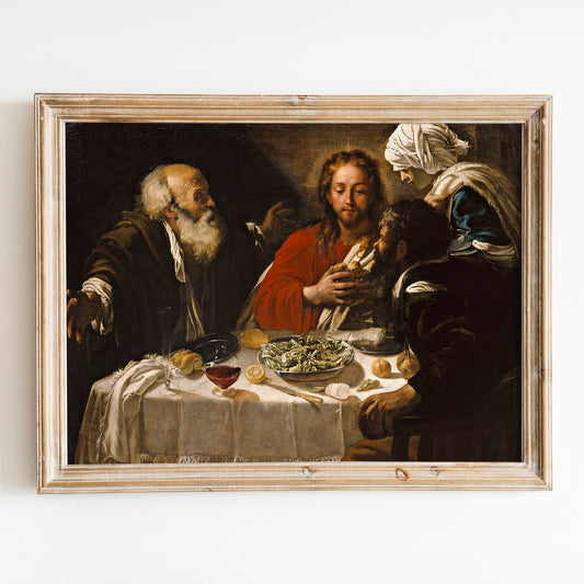 Christ And The Disciples In Emmaus by Caravaggio