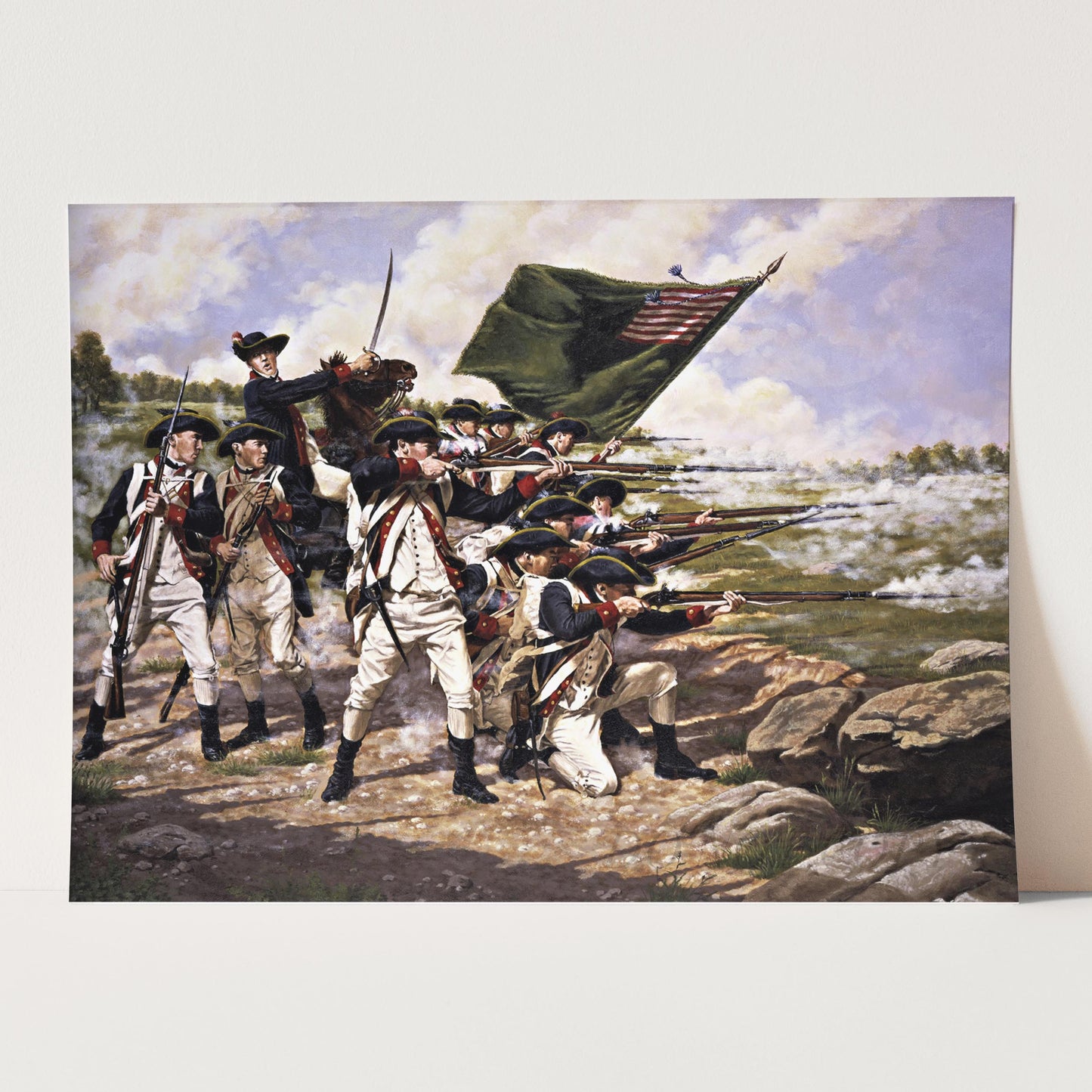 The Delaware Regiment At The Battle of Long Island by Domenick D'Andrea