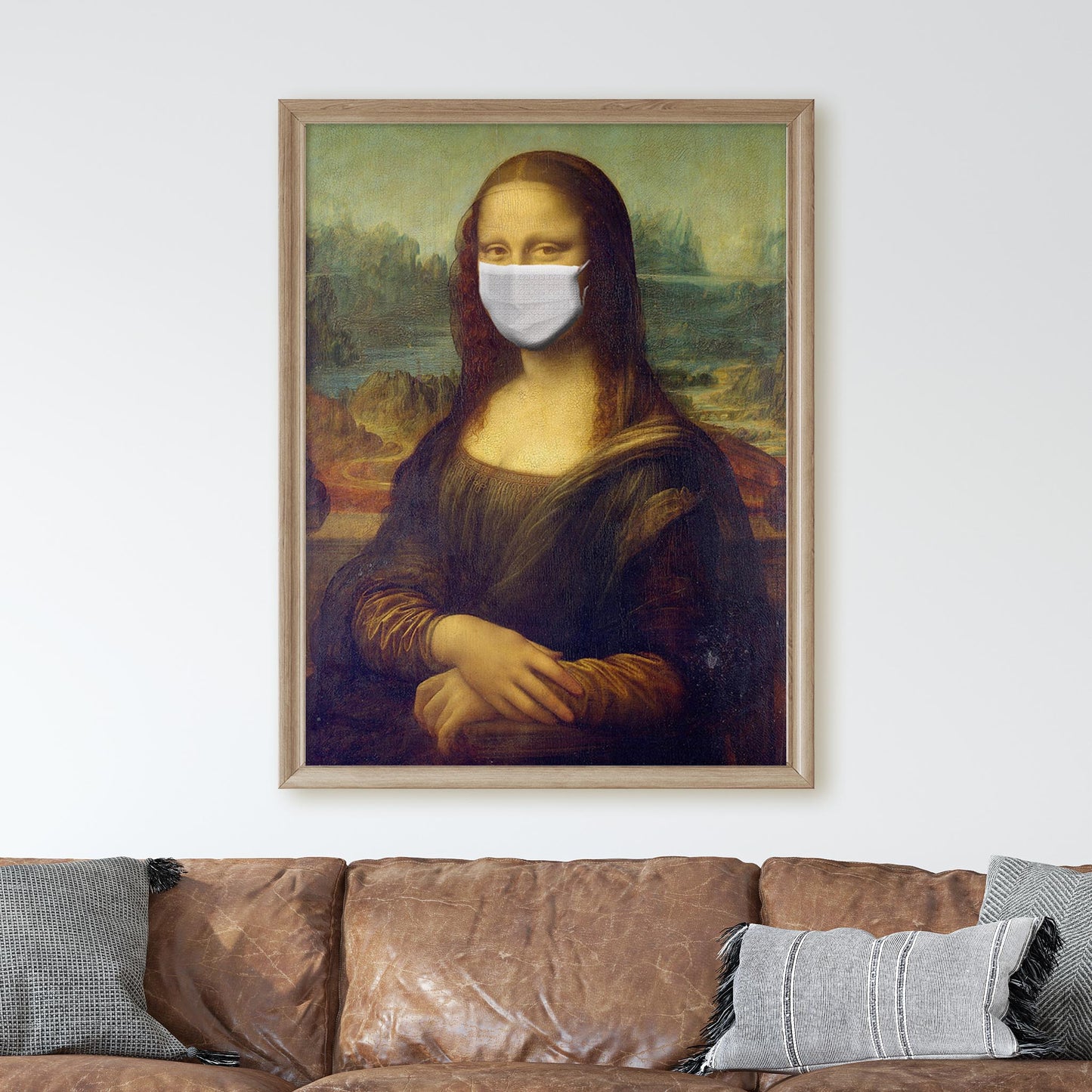 Mona Lisa Wearing A Face Mask