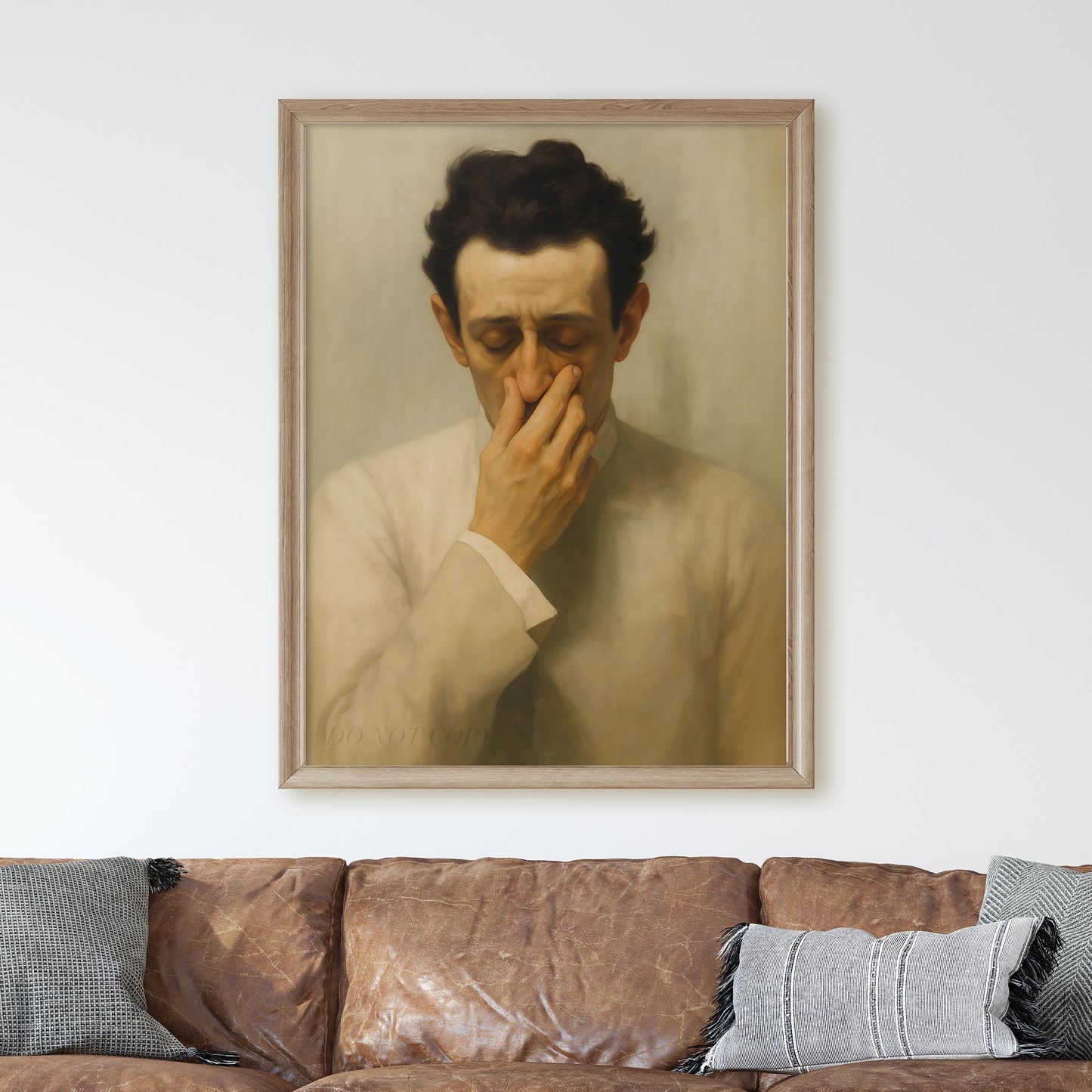 Man Plugging His Nose