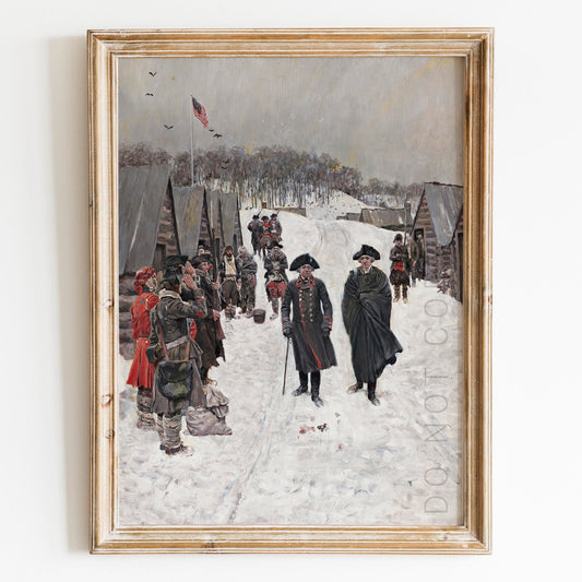 Washington and Von Steuben at Valley Forge by Howard Pyle