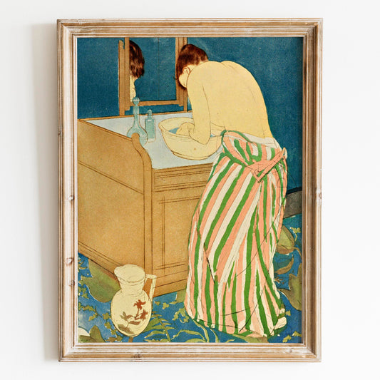 Woman Bathing by Mary Cassatt