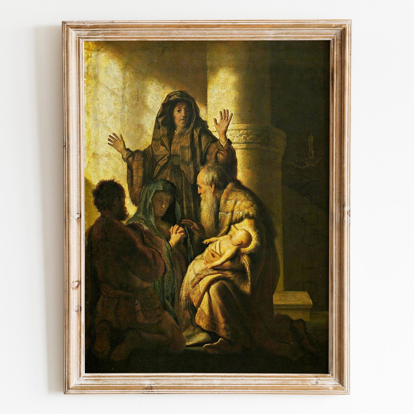 Simeon and Anna Recognize The Lord In Jesus by Rembrandt