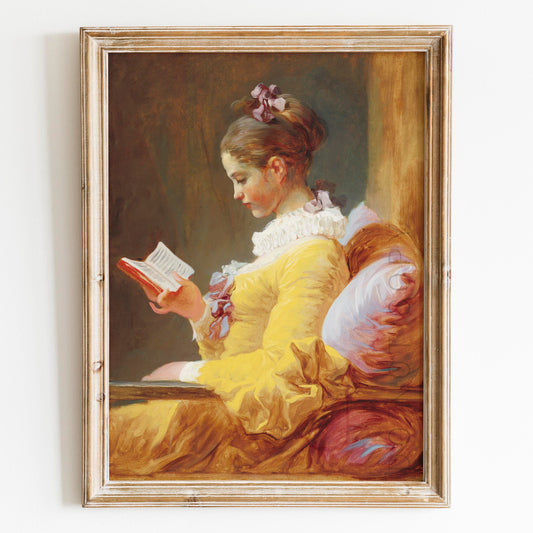 The Reader - Young Girl Reading by Jean-Honoré Fragonard