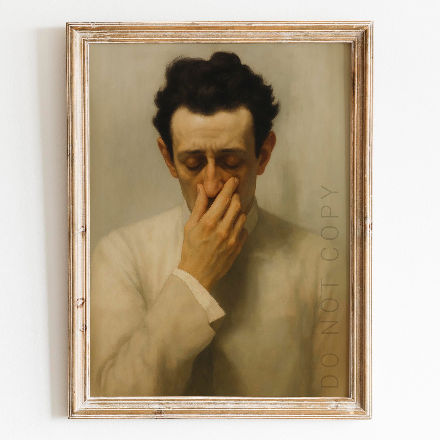 Man Plugging His Nose