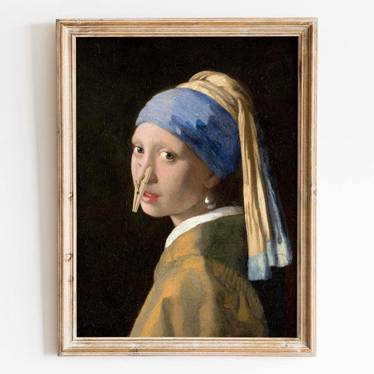 The Girl With The Pearl Earring Plugged Nose
