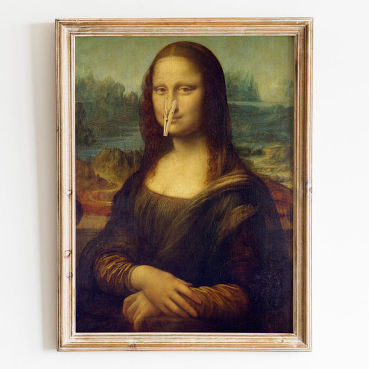 Mona Lisa Plugging Her Nose