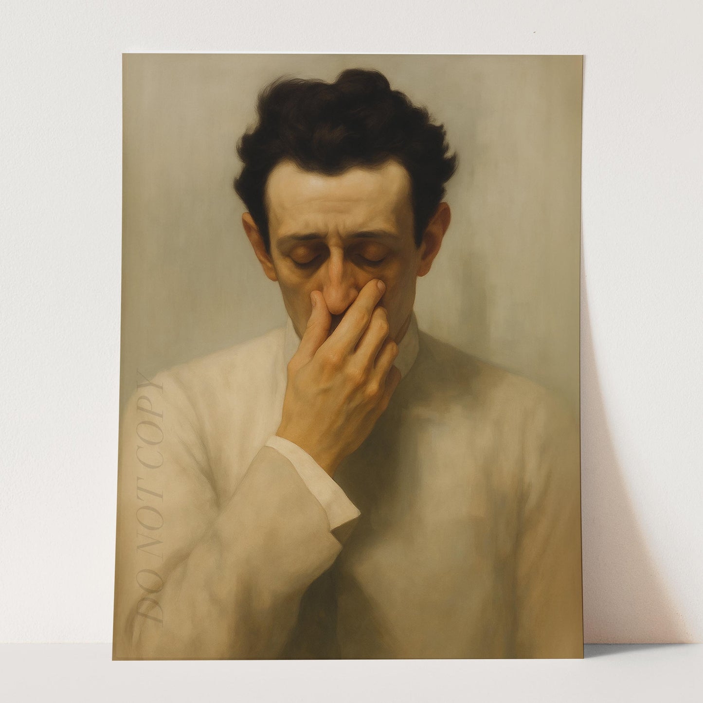Man Plugging His Nose