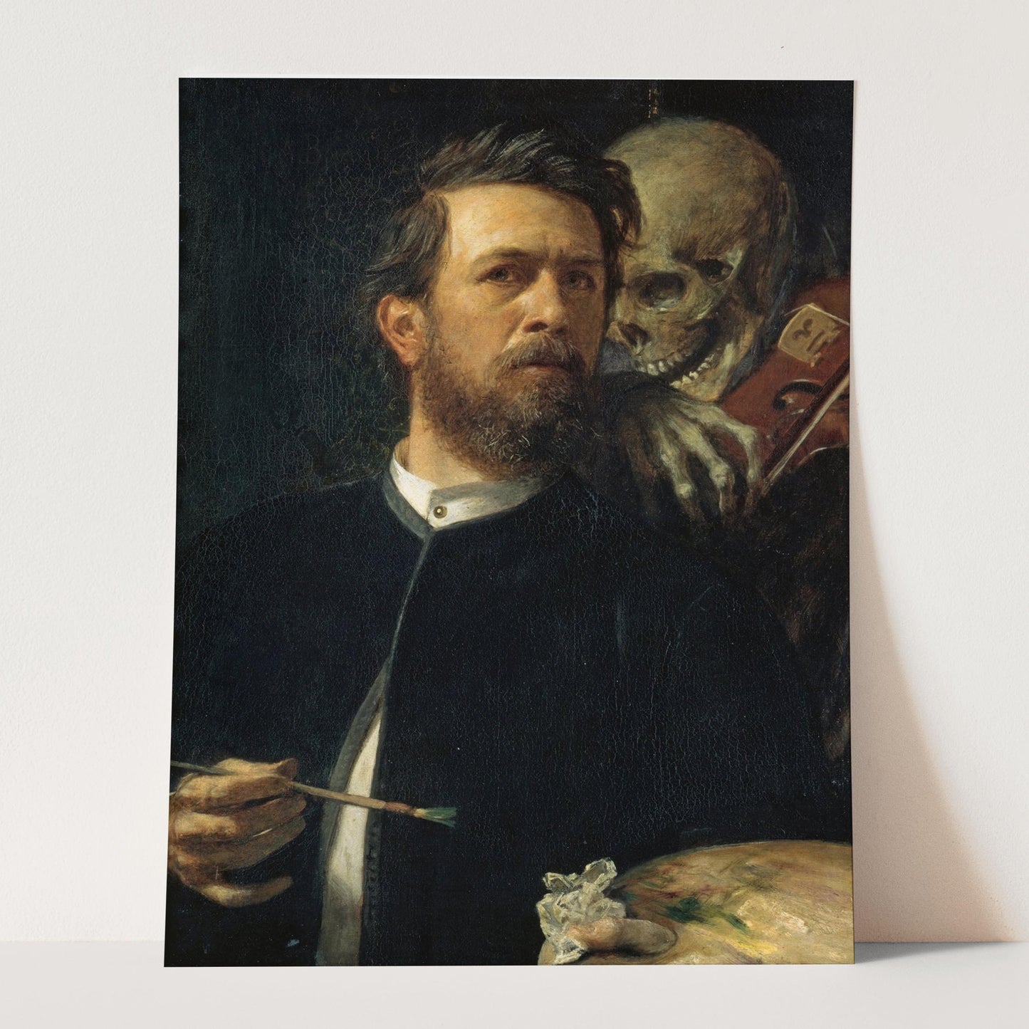 Self Portrait With Death Playing The Fiddle By Arnold Bocklin