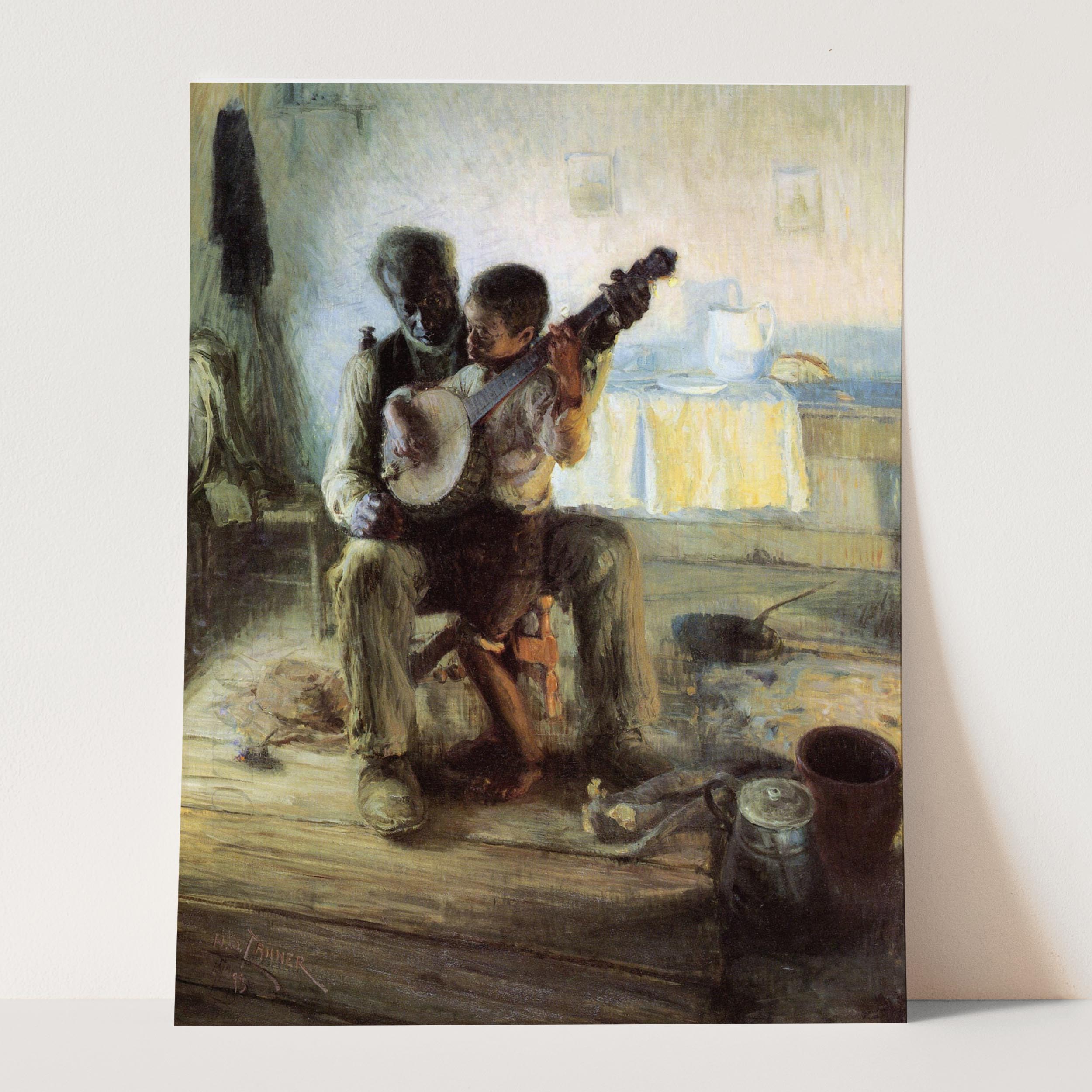 The Banjo Lesson (1893) by Henry Ossawa Tanner Wall Art Poster