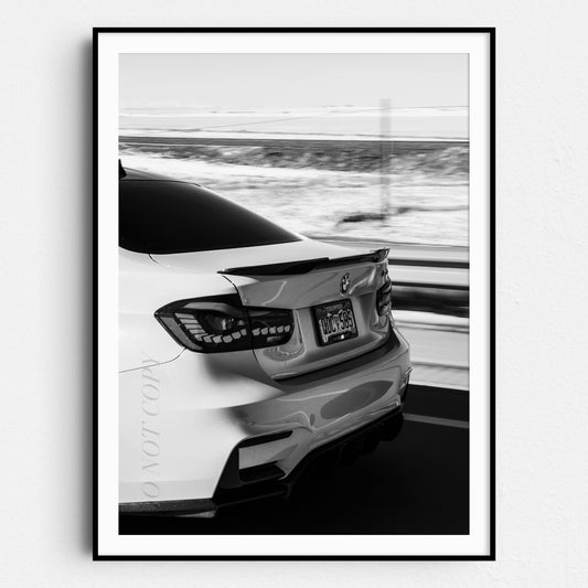BMW M Series Rear in Black & White