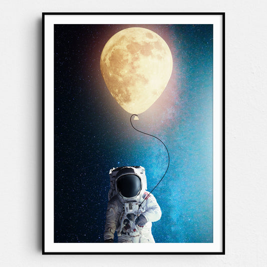 Astronaut With Moon Balloon