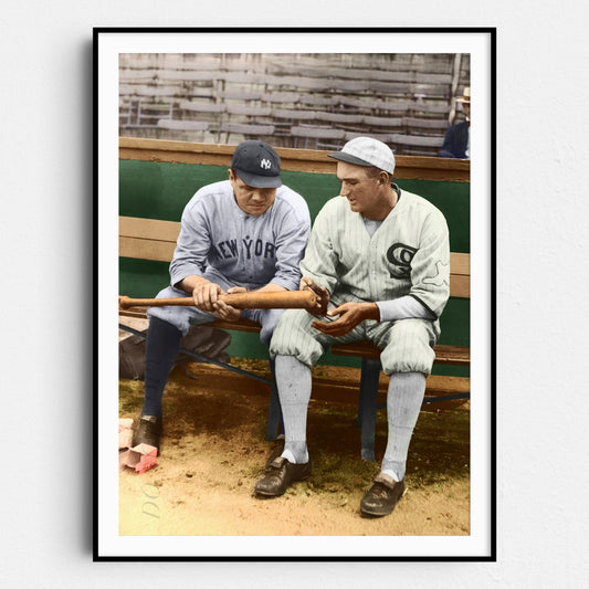 Babe Ruth with Shoeless Joe Jackson