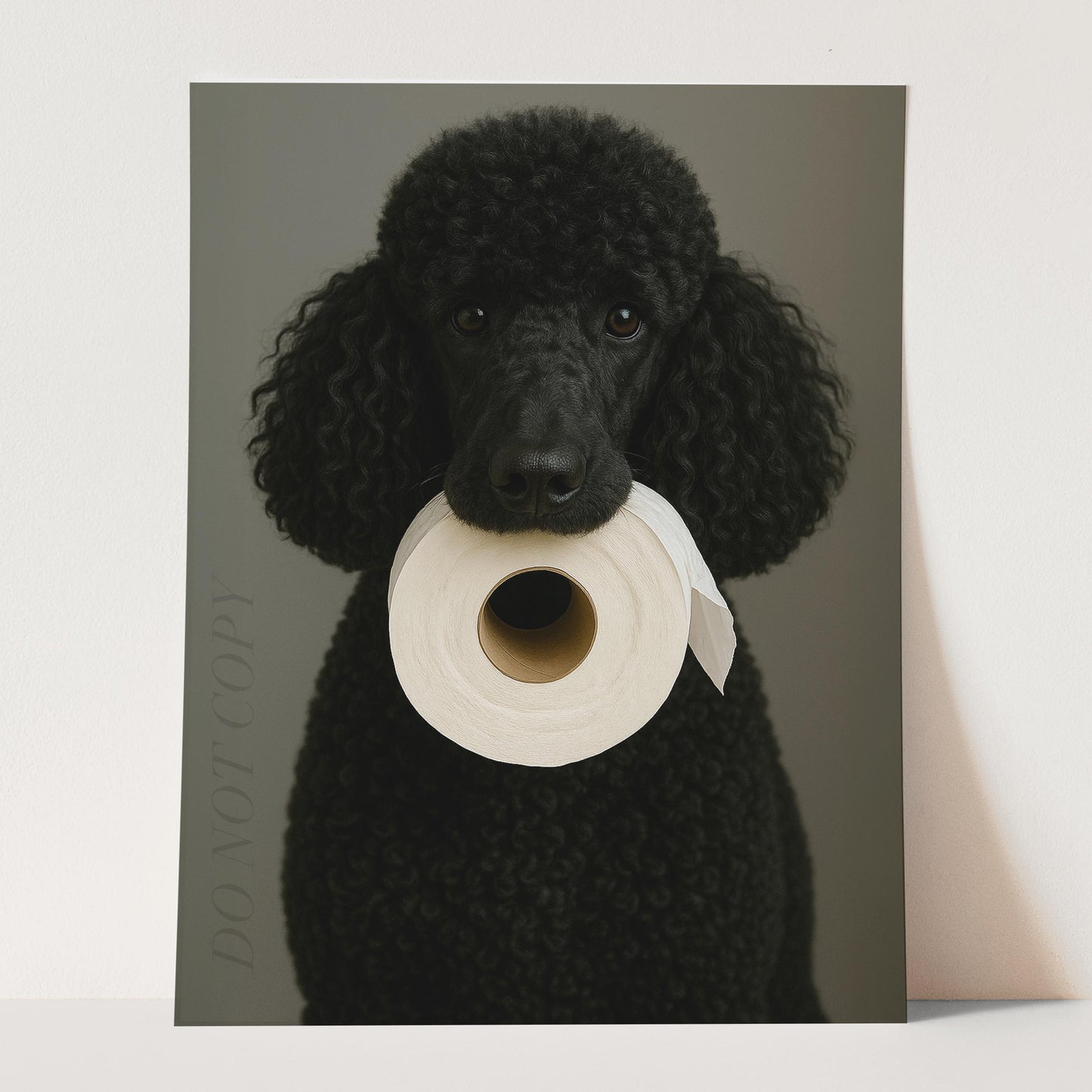 Black Poodle Dog Toilet Paper