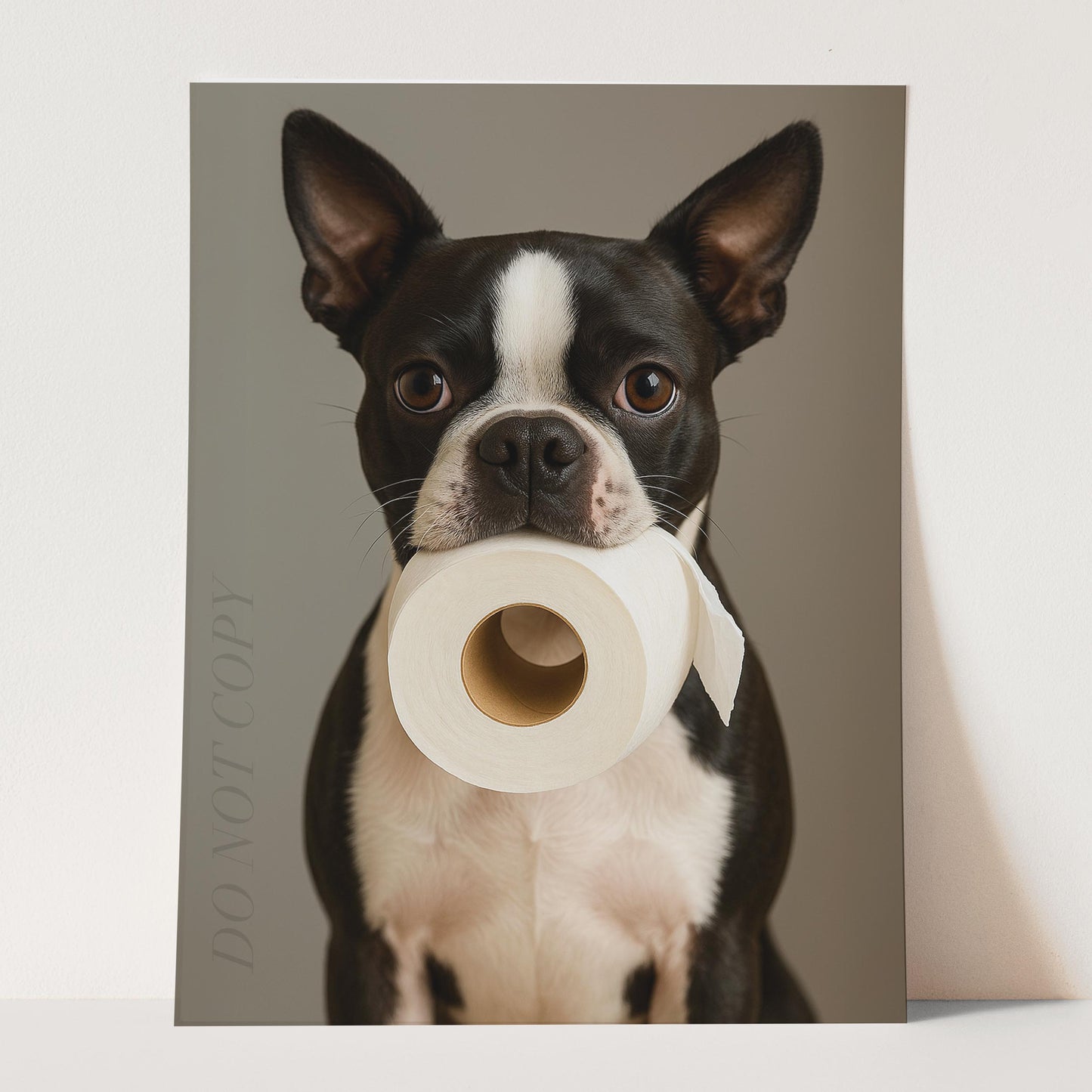 Boston Terrier Dog Toilet Paper