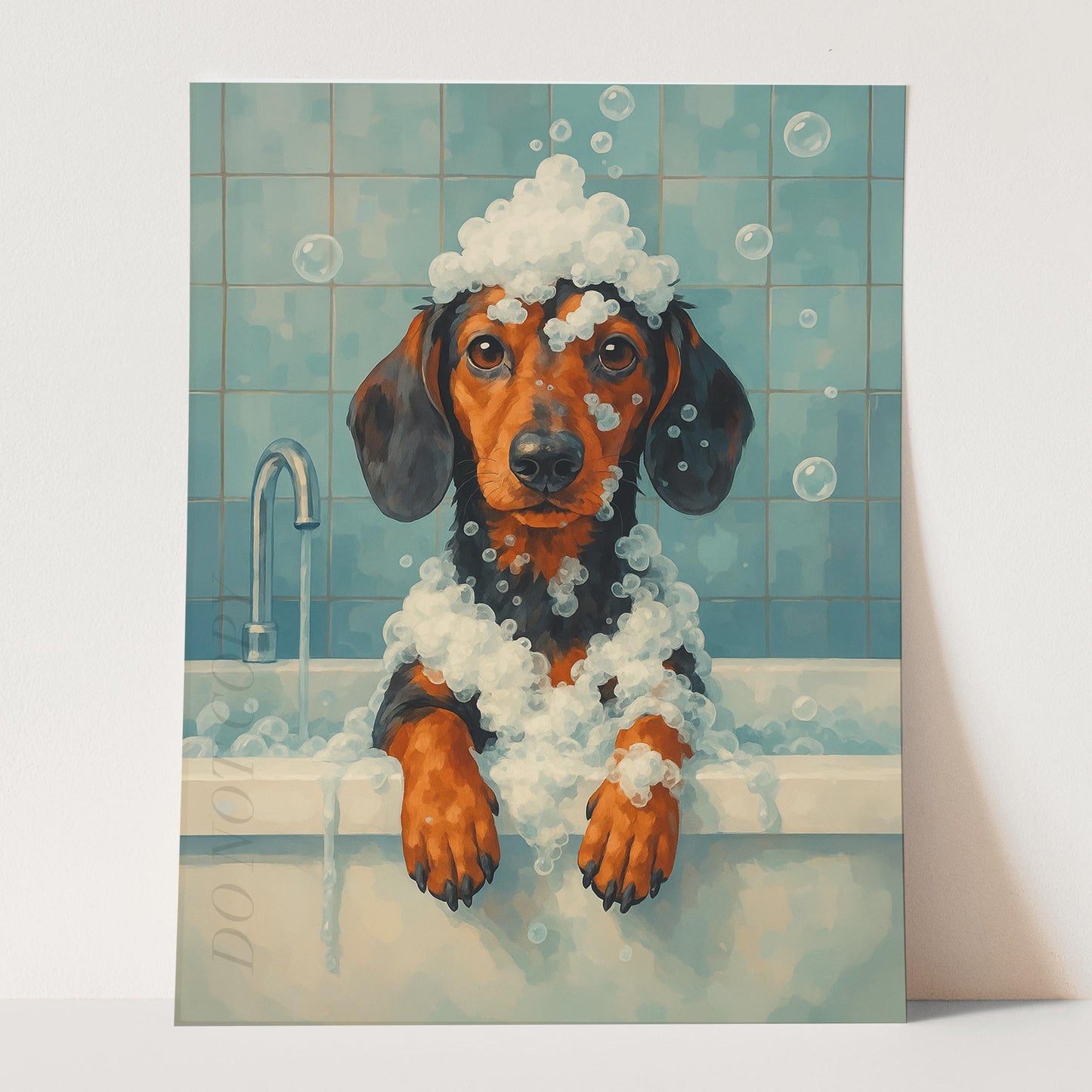 Dachshund Dog Bathtub Bubble Bath