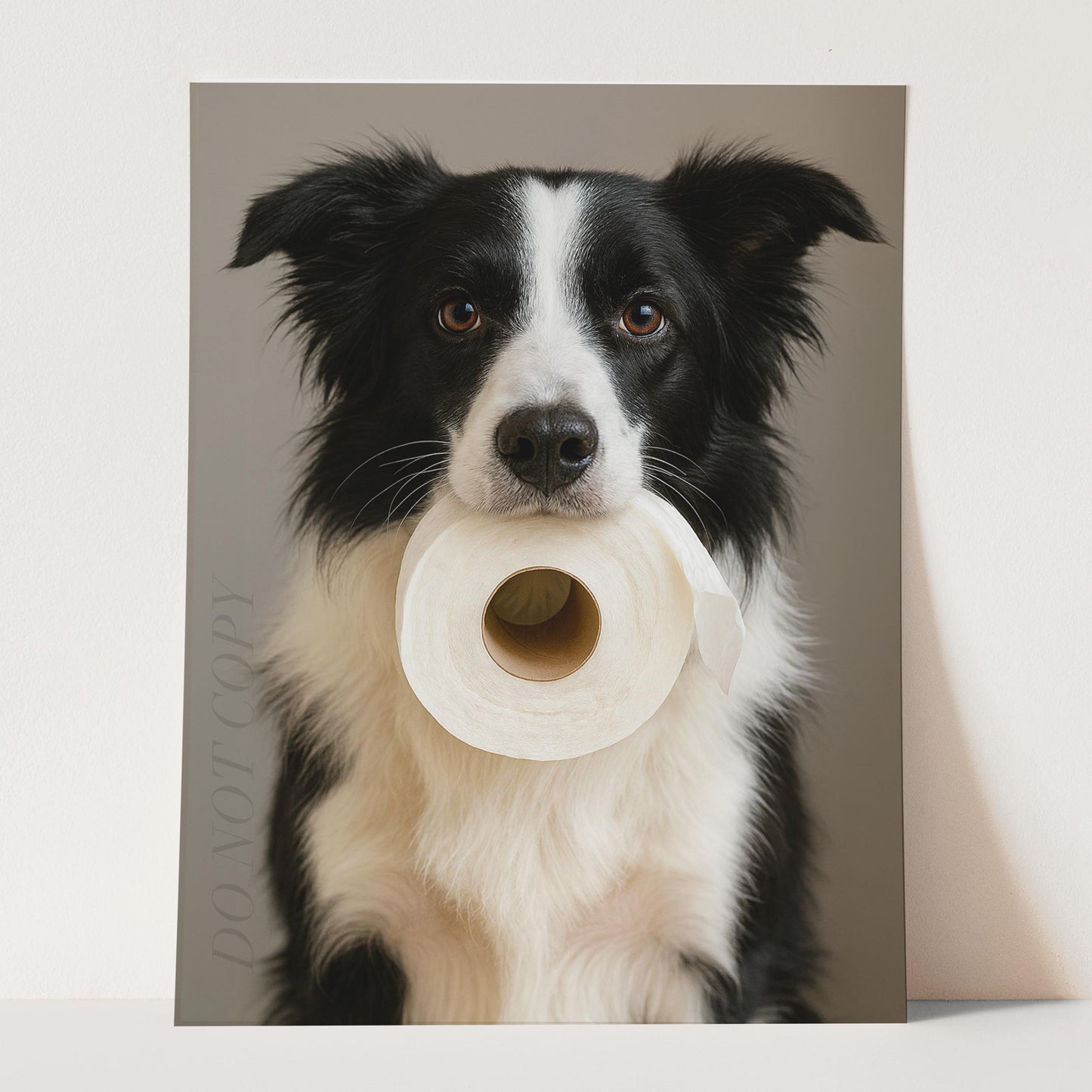 Border Collie Dog Toilet Paper