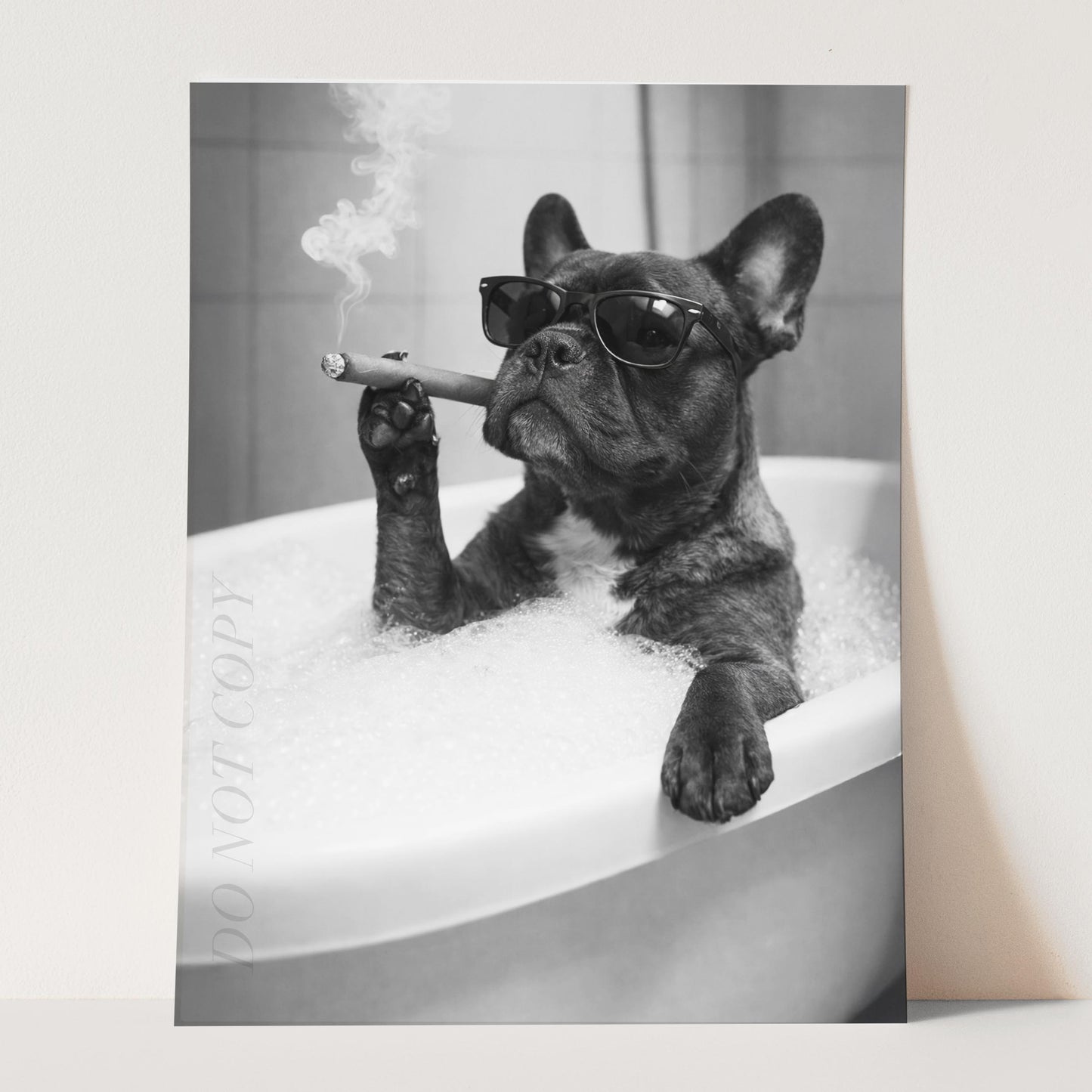French Bulldog Bathtub Cigar