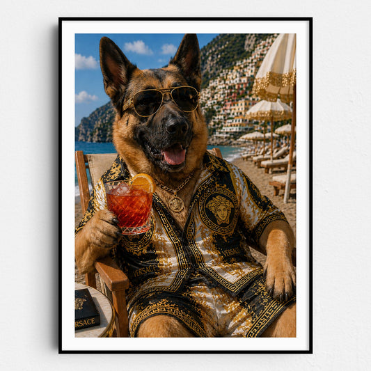 Versace German Shepherd - Life's A Beach