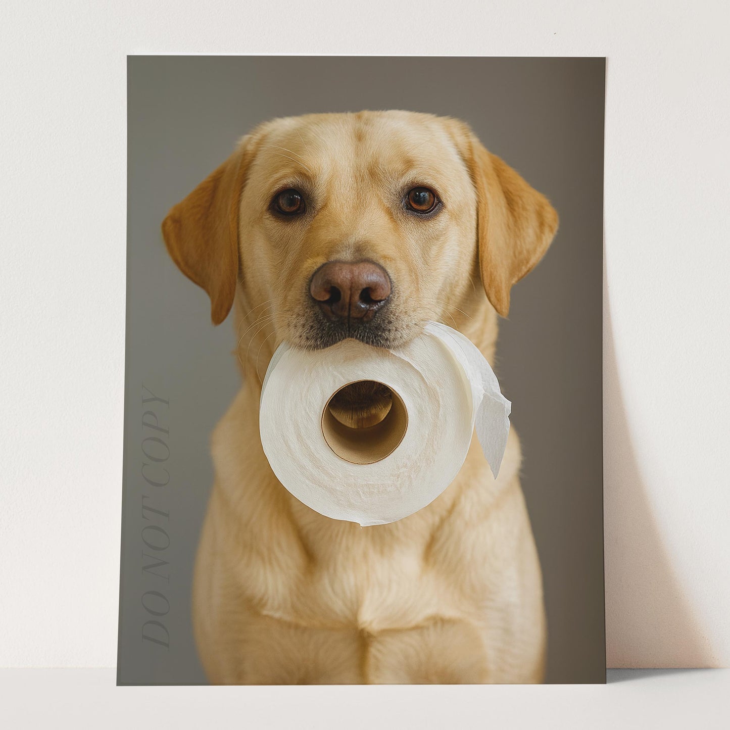 Yellow Labrador Dog Toilet Paper