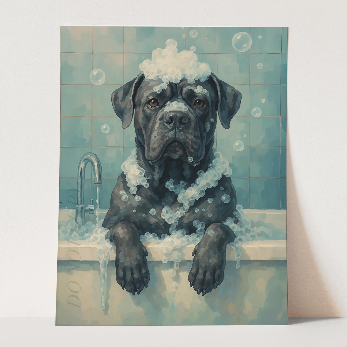 Cane Corso Dog Bathtub Bubble Bath