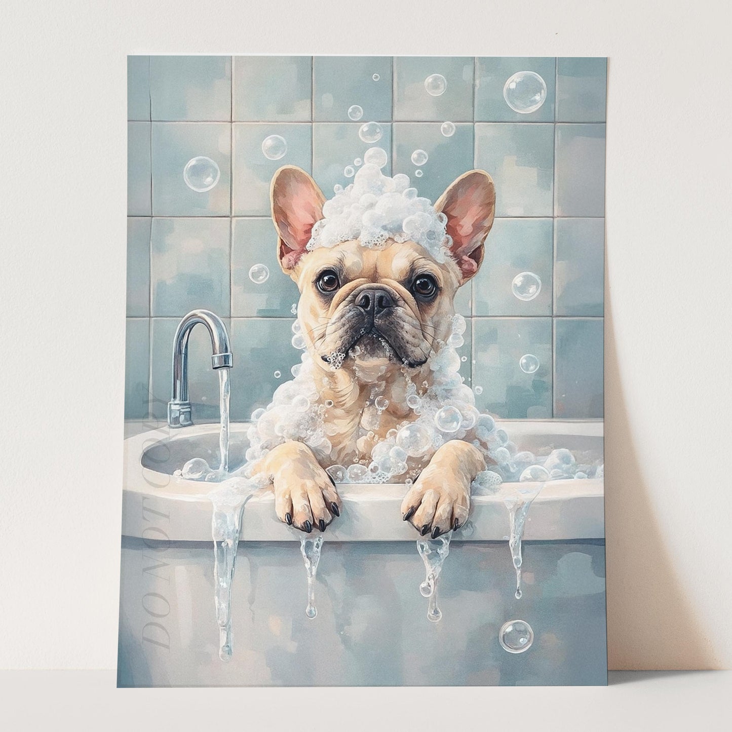 French Bulldog Bathtub Bubble Bath