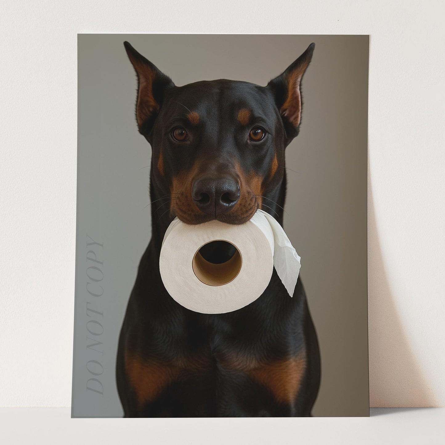 Dobermann Dog Toilet Paper