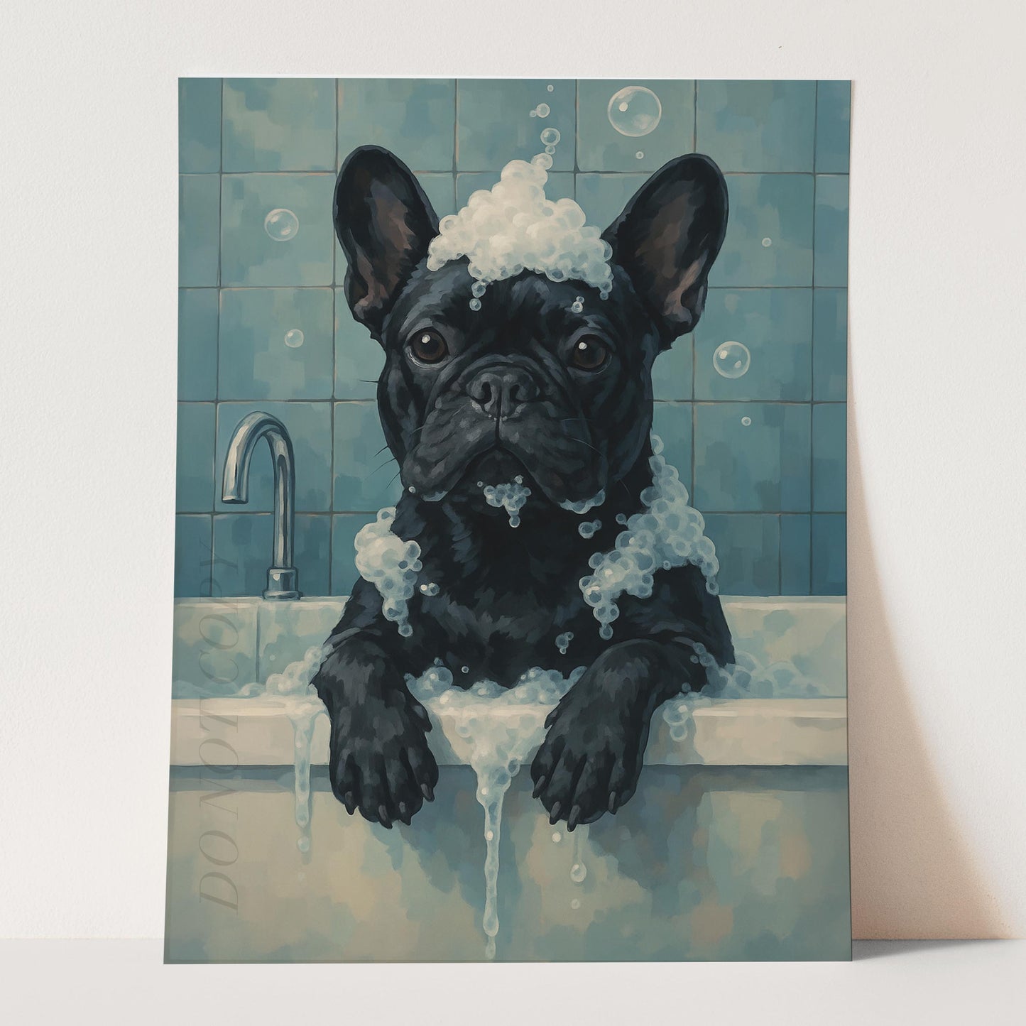 French Bulldog Bathtub Bubble Bath II
