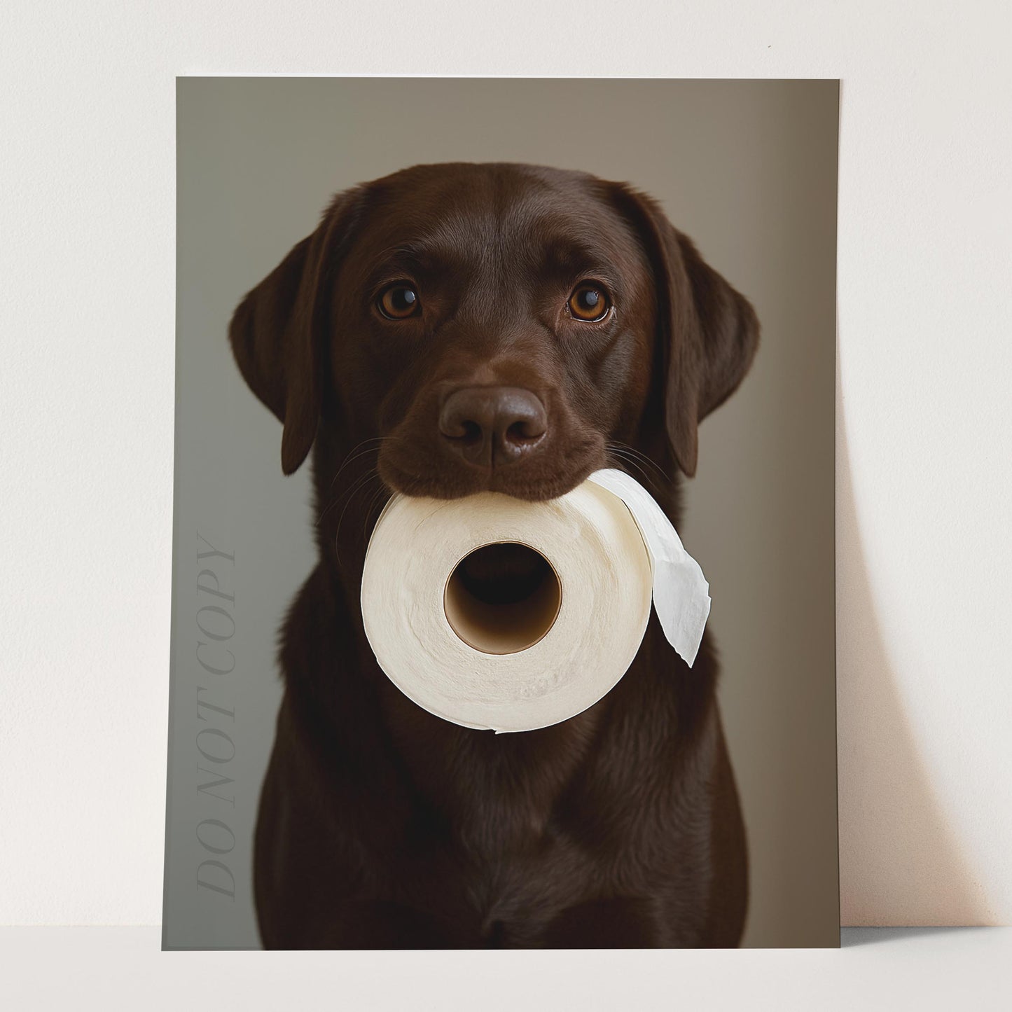 Chocolate Labrador Dog Toilet Paper