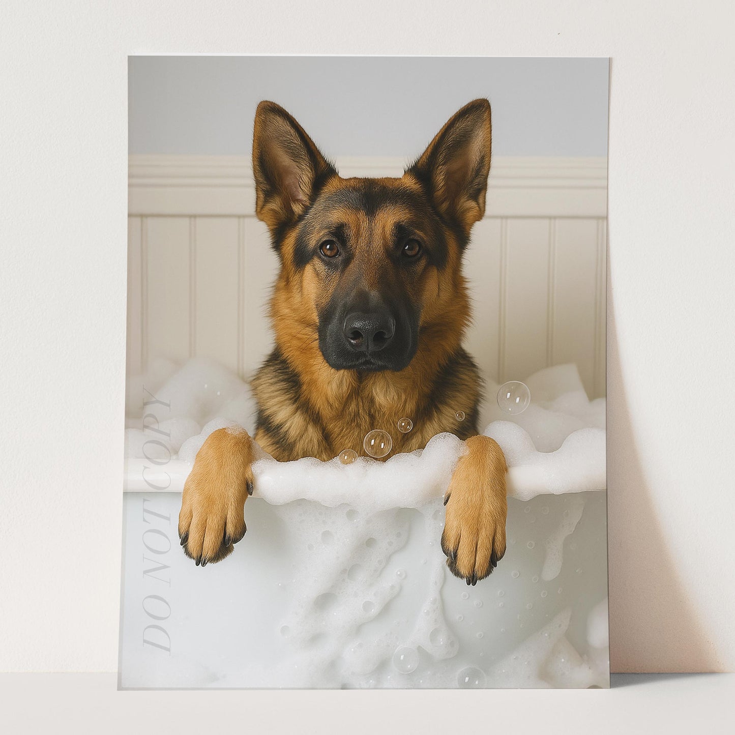 German Shepherd Dog Bubble Bath